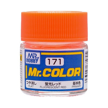 Mr Hobby (Gunze) C171 Mr Color Gloss Fluorescent Red Lacquer Paint 10ml